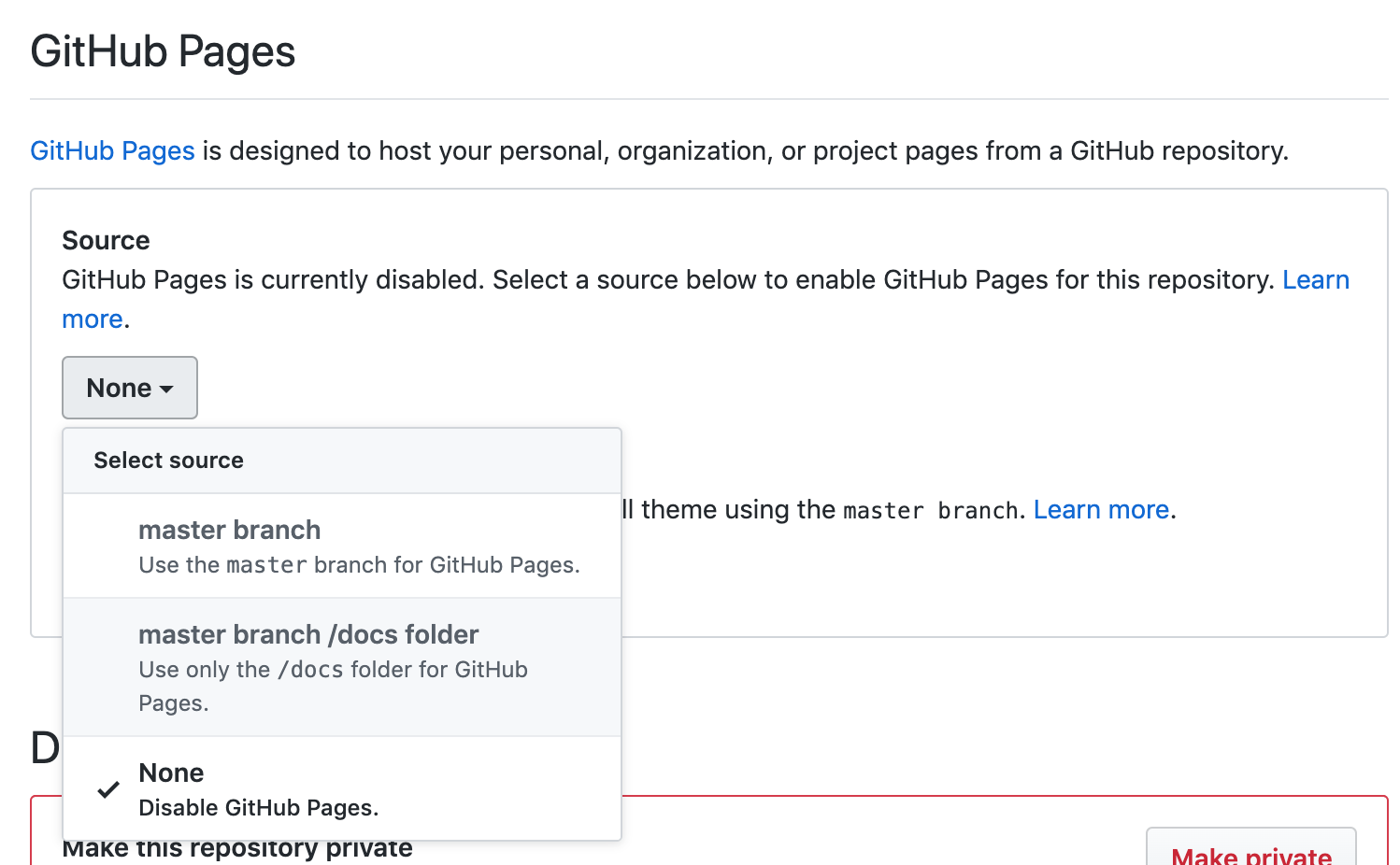 GitHub Pagesの設定